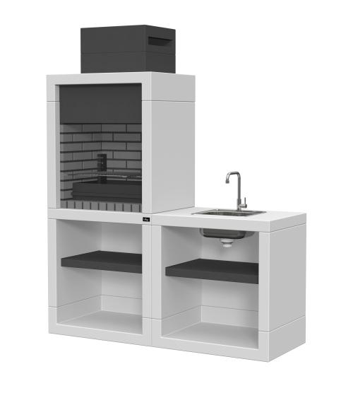 Estoril 034P con bancada, fregadero y grifo